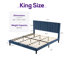 Lit plateforme tapissier en velours avec tête de lit Modern-982473074-982473072