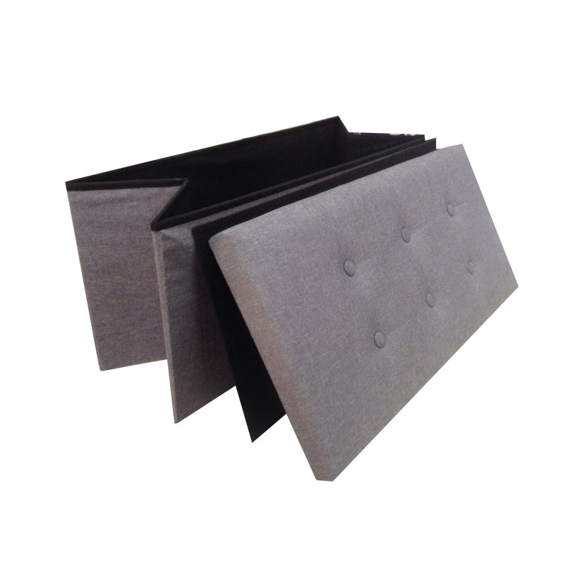 Contemporary Practical Linen Storage Boxes Grey, 38cm H x 80cm W x 7cm D