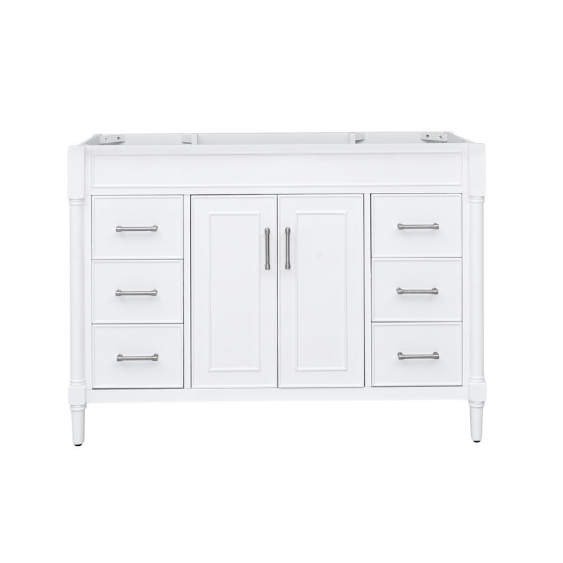 Base de meuble-lavabo simple 48 po Addison seulement, Blanc