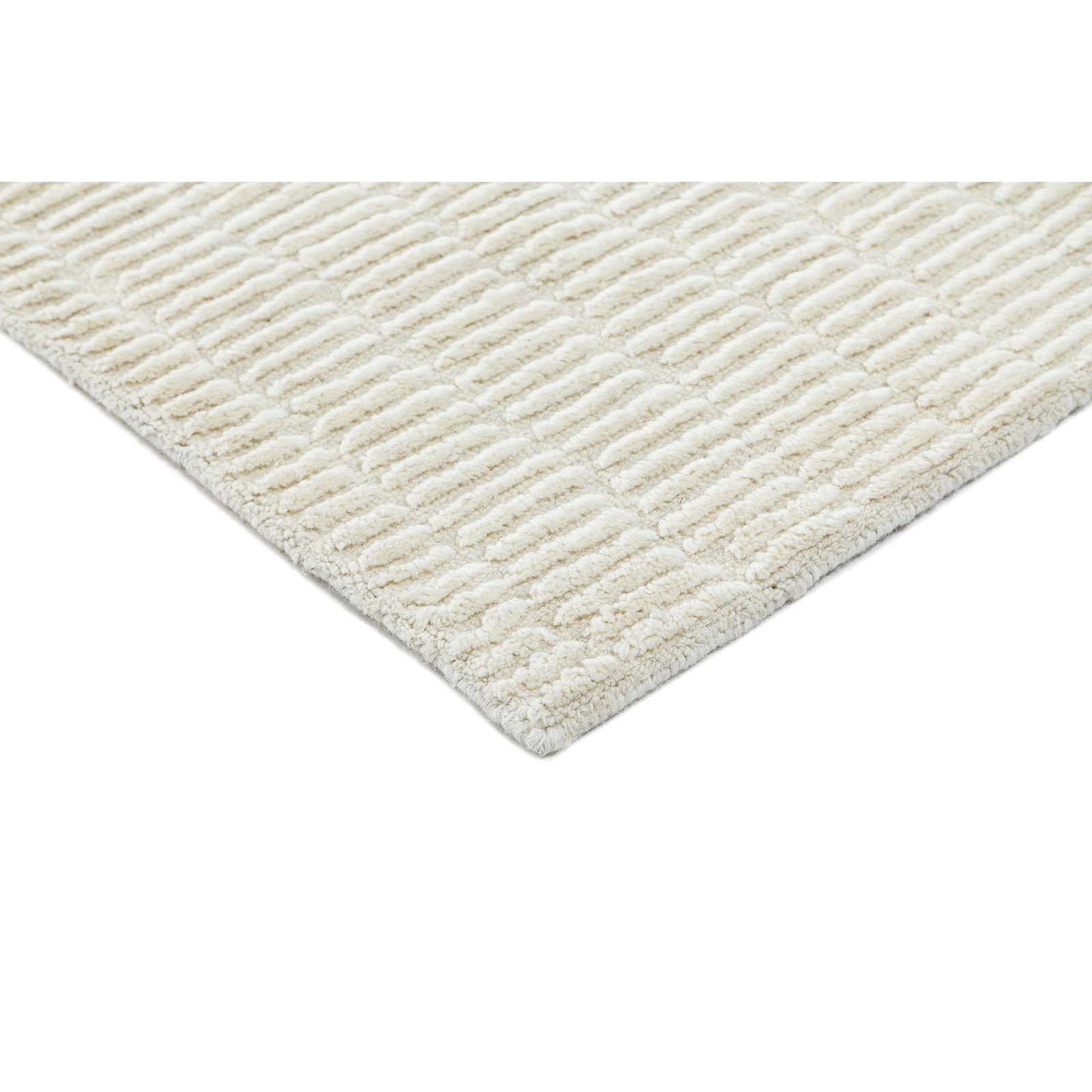 Debra Ivory Hand-Tufted Wool Rug, Rectangle 6' x 9'