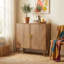 Buffet en bois Conrad avec rangement et tablettes réglables Conrad