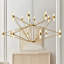 Sean Lavin Lassell two tier extra large chandelier in natural brass finish with crystal glass shades-1822544068