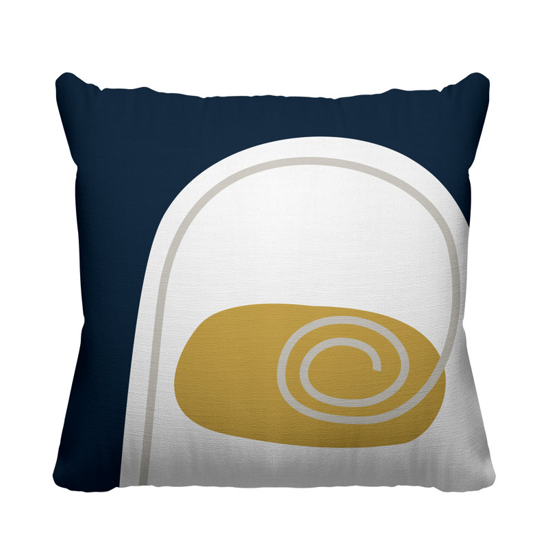 Evie Abstract Cotton Reversible Pillow Cover, 16" H x 16" W