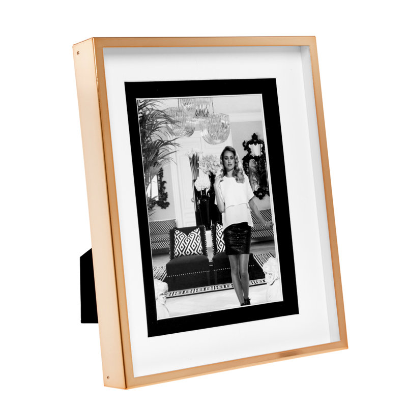 Cadre pour photo simple Airlene, Or rose, 4 po x 6 po