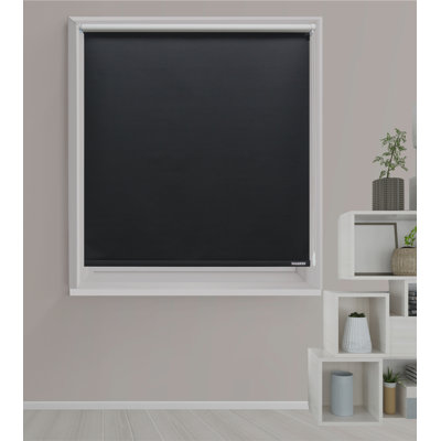 SHADESU Blackout Roller Shade Black Blackout – 100% Light Blocking Window Blind, Thermal Insulated, Modern Privacy Roller 42" W x 72"H