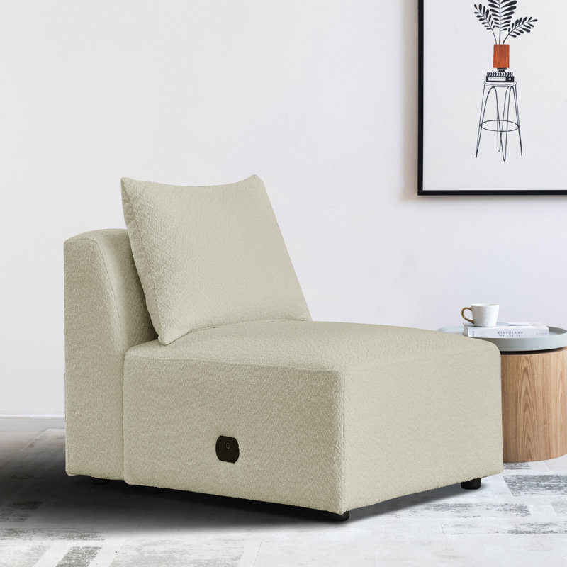Fauteuil de chambre de 25,5 po de largeur, Fil beige bouclé