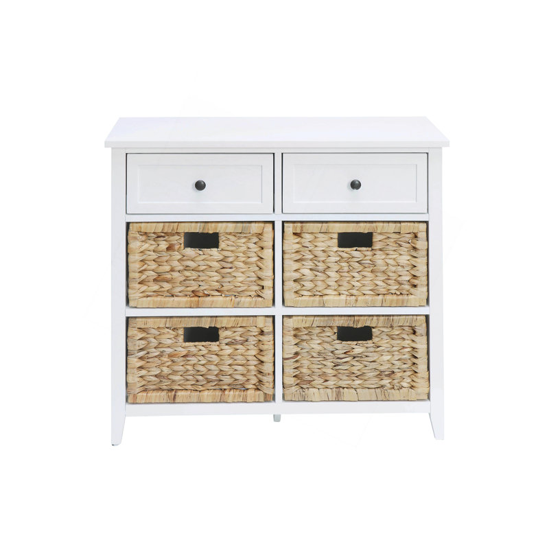 Charmante console en bois avec plusieurs tiroirs pour une utilisation polyvalente, Blanc