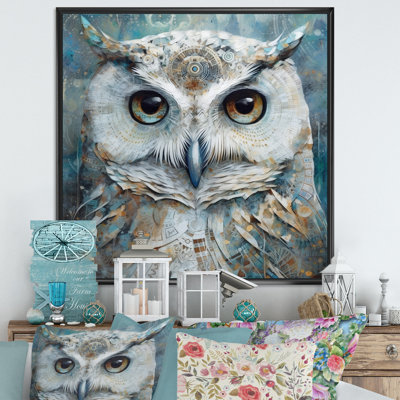 " Portrait Of Magical Tribal White Owl "