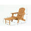 Chaise Adirondack d'extérieur en bois avec repose-pieds