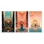 «Graphic Bliss Retro Futuristic Architecture IV», 3 pièces sur toile-814573958-814573953