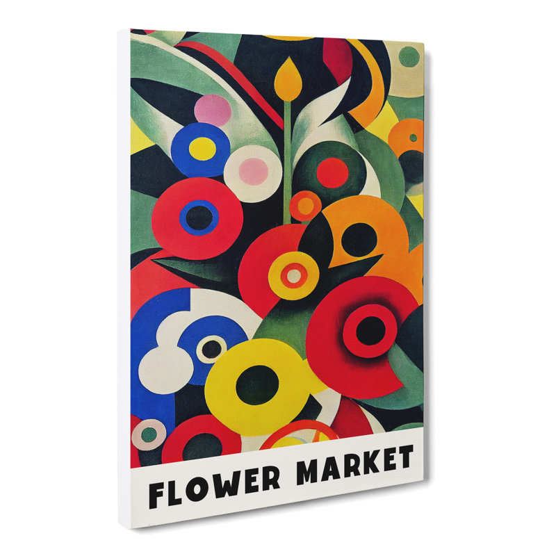 Retro Flower Market Exhibition No.4 - Wrapped Canvas, 91cm H x 60cm W x 3cm D