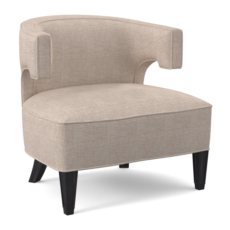 Laurel Barrel Chair, Vintage Ebony, Filigree Ivory 100% Polyester