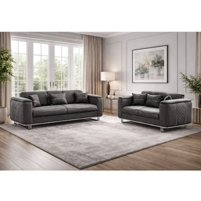 5 Seater Velvet Sofa
