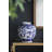 8.5X8.5X9" Blue & White Decorative Vase