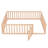 Queen Size Wood Floor Bed Frame With Fence And Door, Natural-202598690-202598695