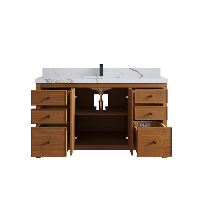 Ensemble de meuble-lavabo simple 60 po avec plateau Tigran