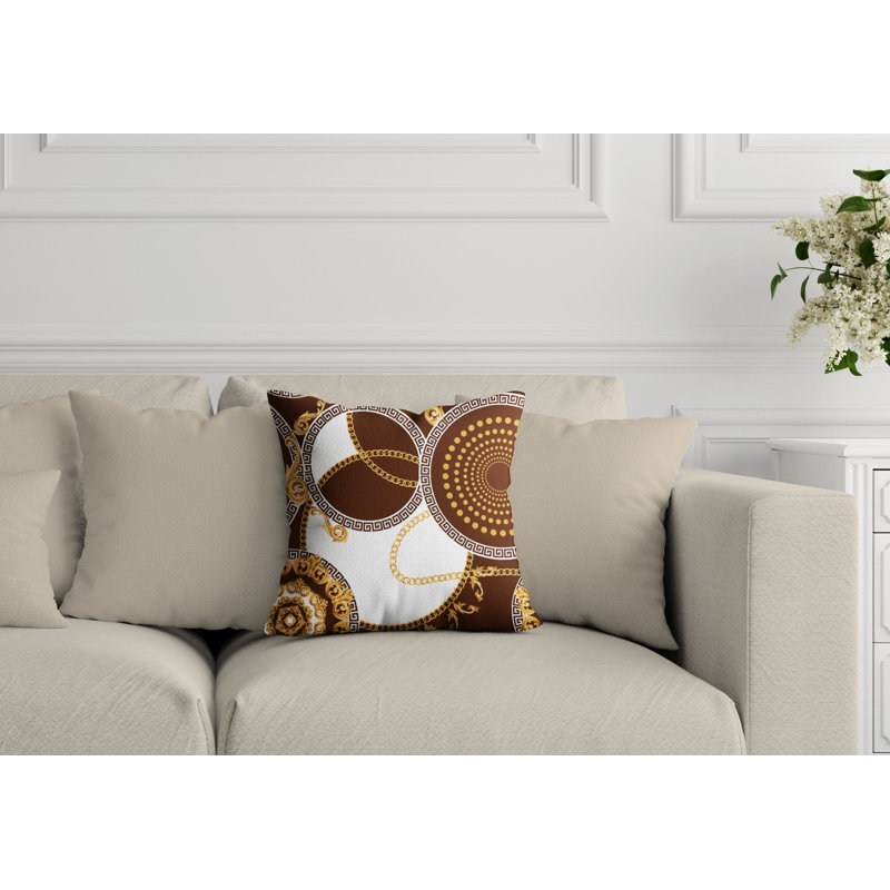 Housse et insert de coussin extérieur Tobin, L 15 po x H 15 po, Brun