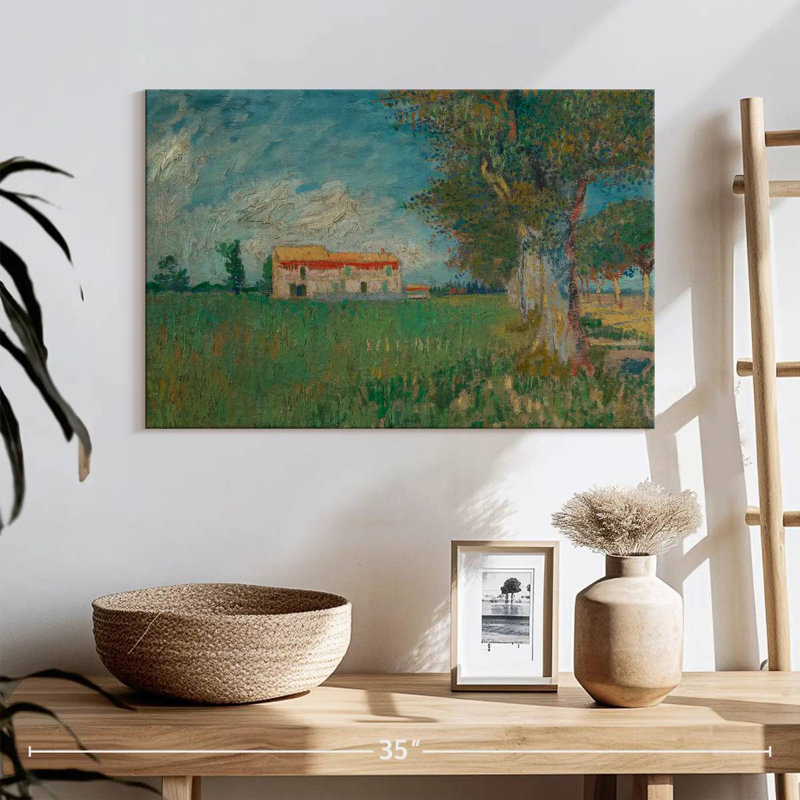 Alvord Farmhouse In A Wheatfield, 16" H x 24" W