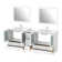 Arroyos 84'' Double Bathroom Vanity with Ceramic Top with Mirror
