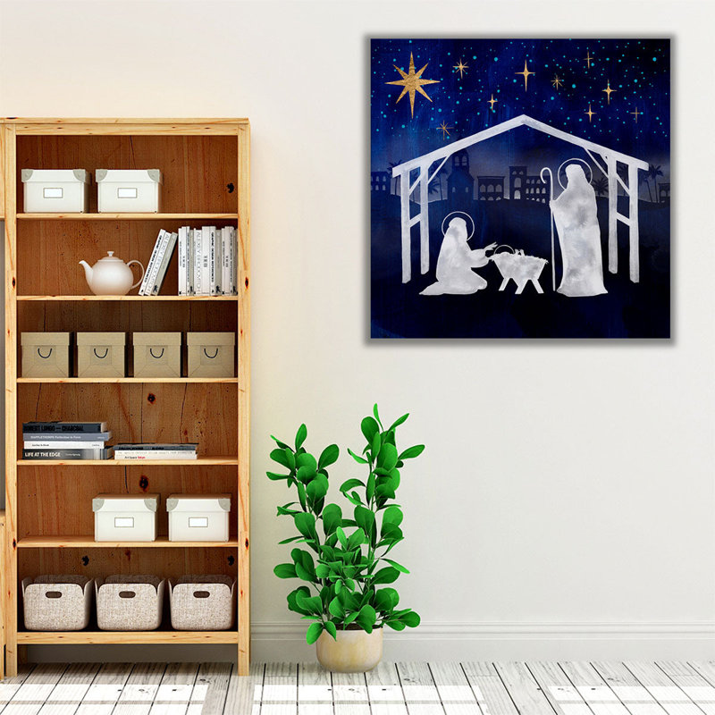 «Midnight Star Of Bethlehem I», reproduction d'art sur toile, H 16 po x l 16 po