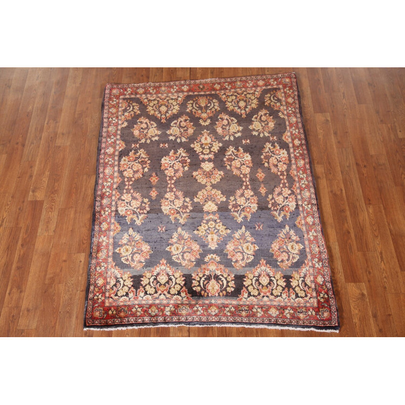 Tapis traditionnel à motif floral 4 x 5