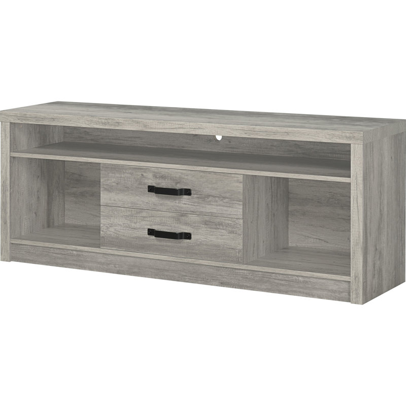 Meuble télé 2 tiroirs gris Driftwood