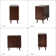 Quintavion 14"W Mid-Century Modern End Table With Storage And Built-In Outlets