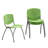 Oliverson Plastic Stacking Lobby Chairs with Perforated Backs-848270530