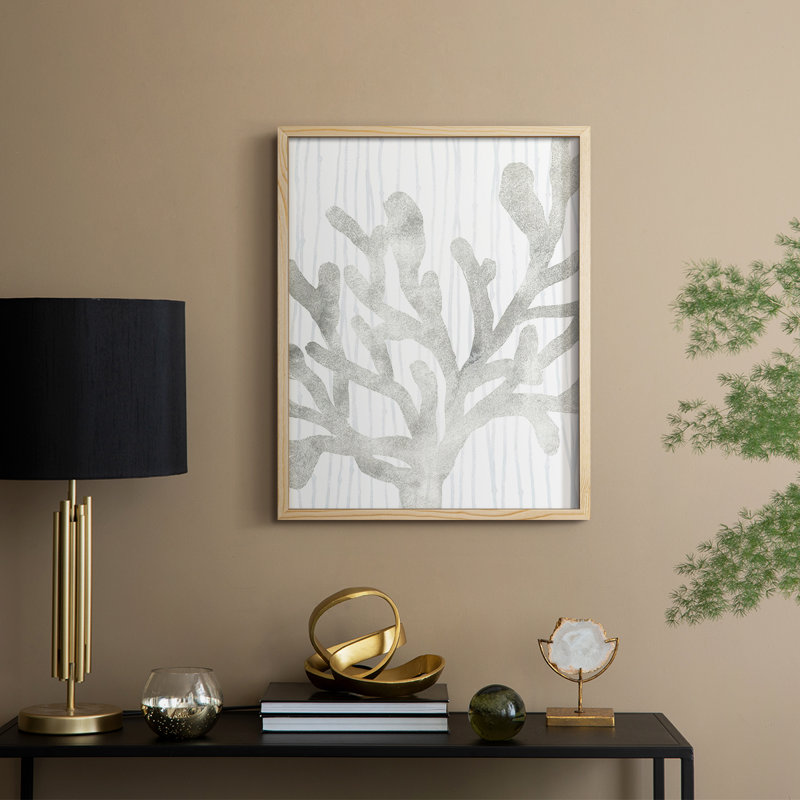 «Quiet Coral II», reproduction encadrée - bois massif, H 21 po x l 17 po