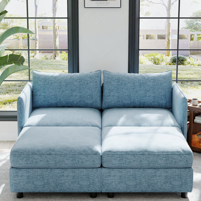 Love Seat Couches, Chaise Longue Mid Century Modern Sofa Couch With Storage