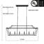 6 - Light Kitchen Steel Dimmable Rectangle Chandelier, UL Certified-1830333801