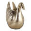 Bougeoir décoratif en métal en forme de cygne pour table - Bougeoir sculptural glamour pour salon ou cuisine - 12,5 cm, doré