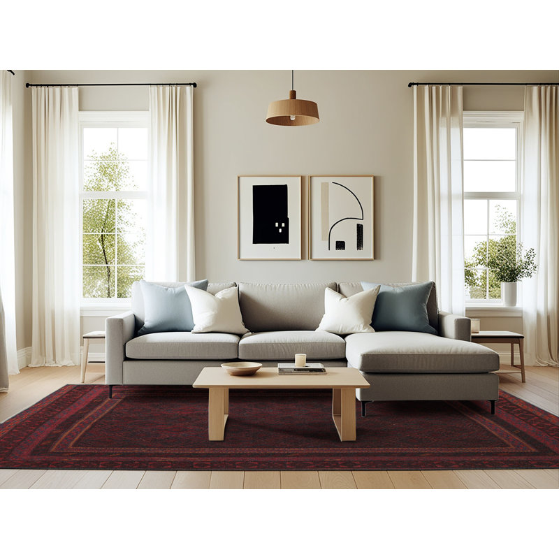 Tapis rouge à motif sud-ouest, Rectangle 6 pi x 9 pi