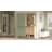 Modern Hall Stand with Numerous Shelves, Oak & Green, 57.9 x 77.0 x 14.0 inches | 100% Melamine Coated Particle Board, Thickness: 0.7 inches | Wall-Mountable Design, Scandinavian Style, Ideal for Entryways & Living Spaces-1392010880