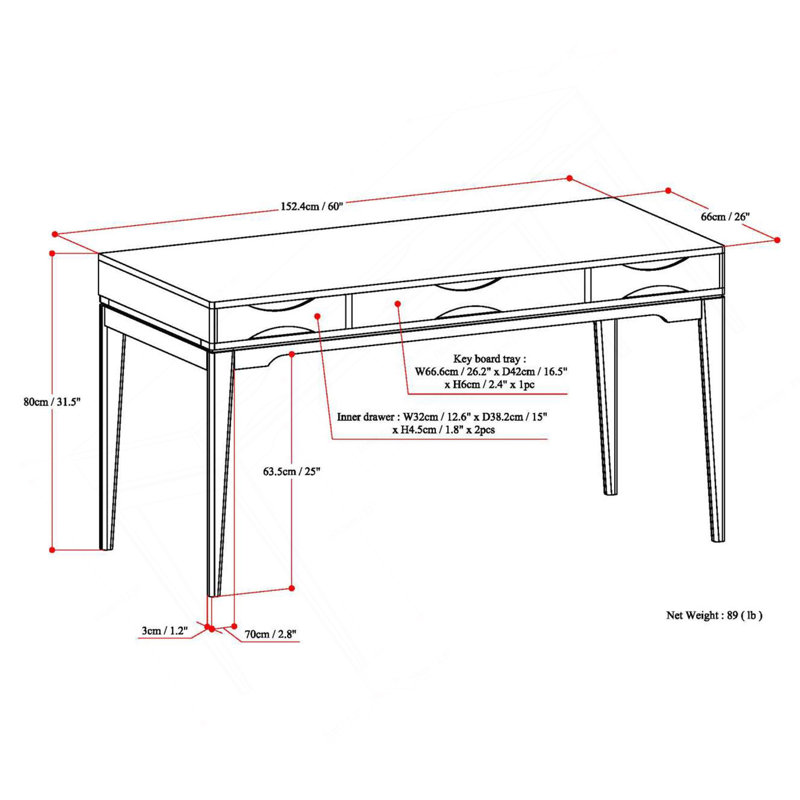 Harper - Desk - Black, Black