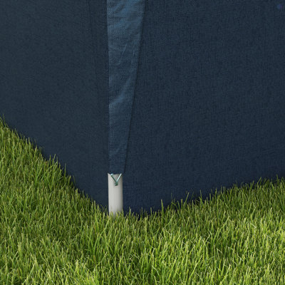 Tente à auvent escamotable avec parois latérales, grande tente de réception à hauteur réglable avec sacs de poids pour les jambes, portes doubles et sac de transport à roulettes pour le jardin, le patio