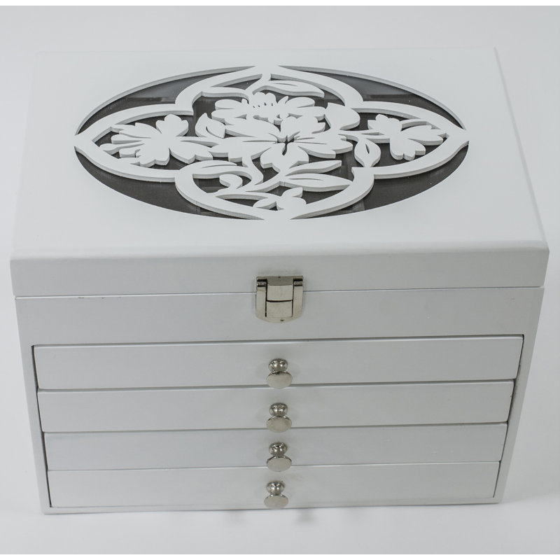 Wood Jewellery Box + Drawers