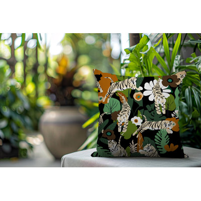 Tor Tiger Reversible Indoor/Outdoor Square Pillow