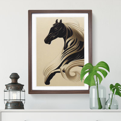 XV1022-791X Art Nouveau Horse No.5 1 Piece Single Picture Frame Wall Art