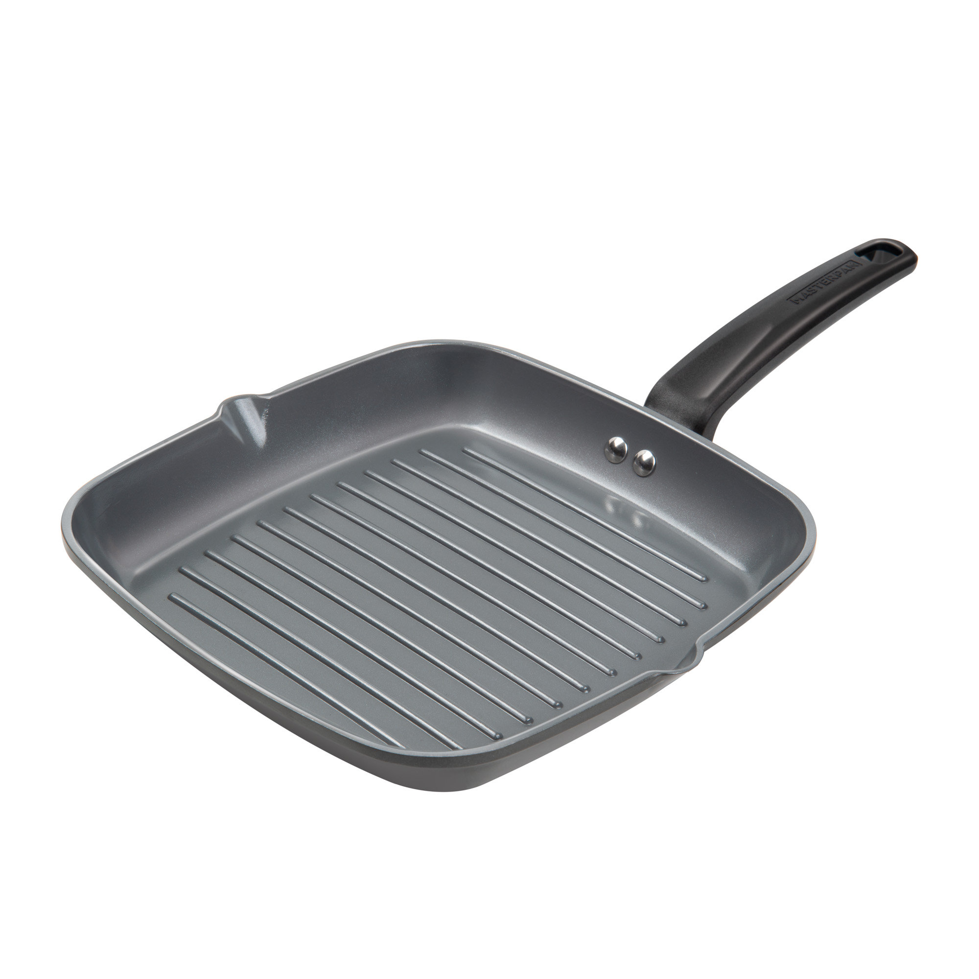  MasterPan Non-Stick 3 Section Meal Skillet, 11, Black