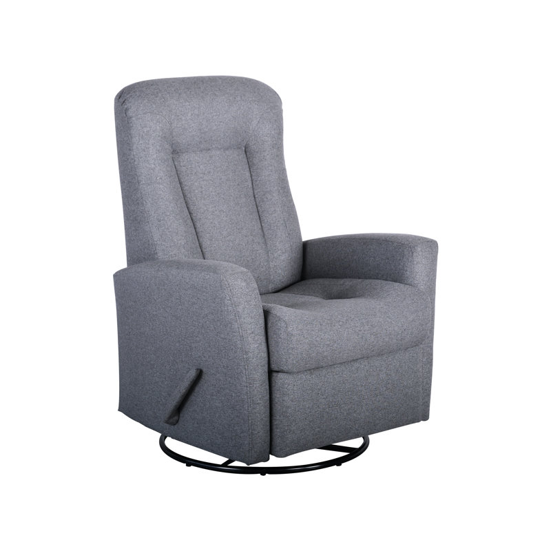 Upholstered Polyester Swivel Recliner