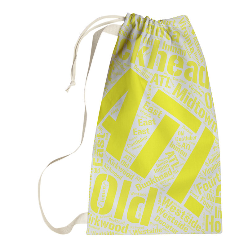 Laundry Hamper with Handles, Large (36" H x 28" W x 1.5" D), Yellow, Atlanta