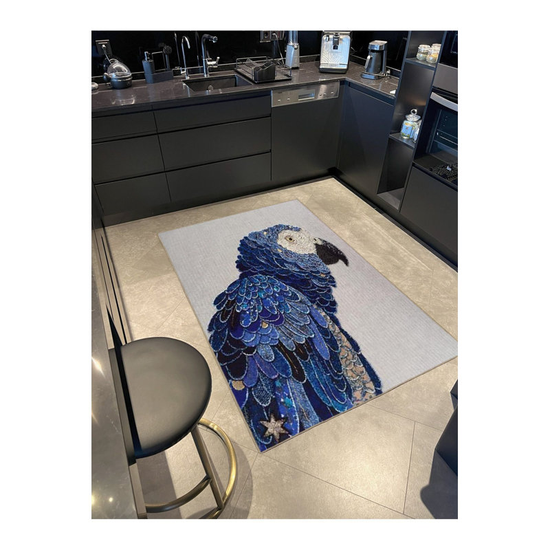 Tapis beige lavable à la machine, Tapis de couloir 3 pi 3 po x 6 pi 7 po