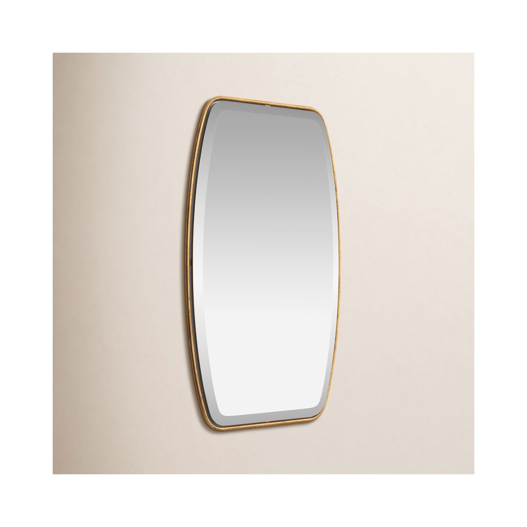 Rylie Metal Wall Mirror, Antique Gold
