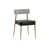 Tissu gris / similicuir noir
