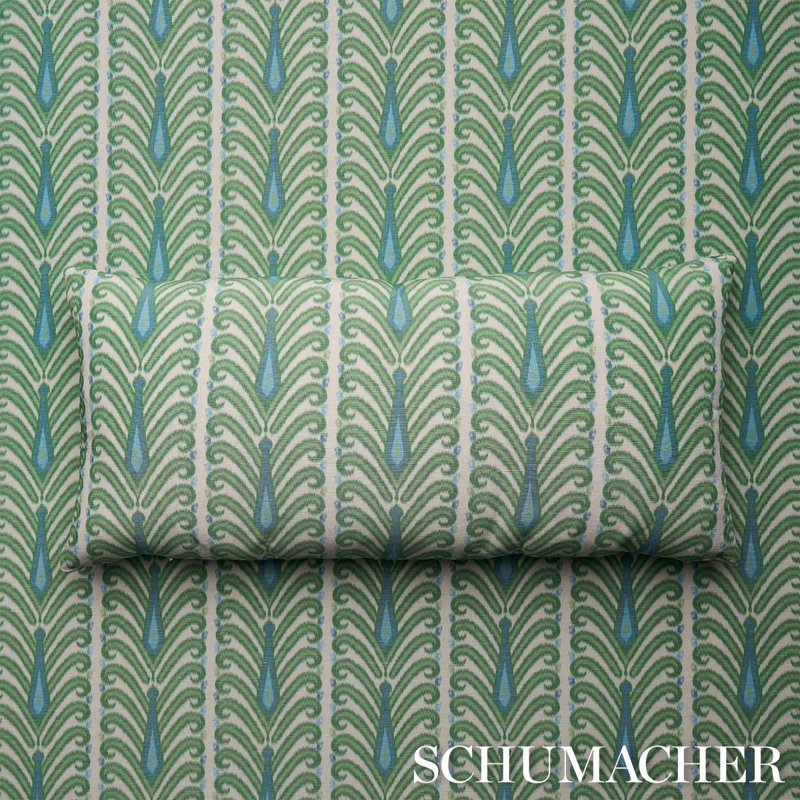 Augustine Ikat Fabric, Leaf