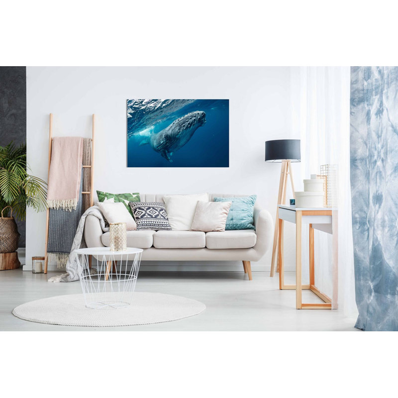 Humpback Whale Ocean - Wrapped Canvas Print, 61cm H x 91cm W
