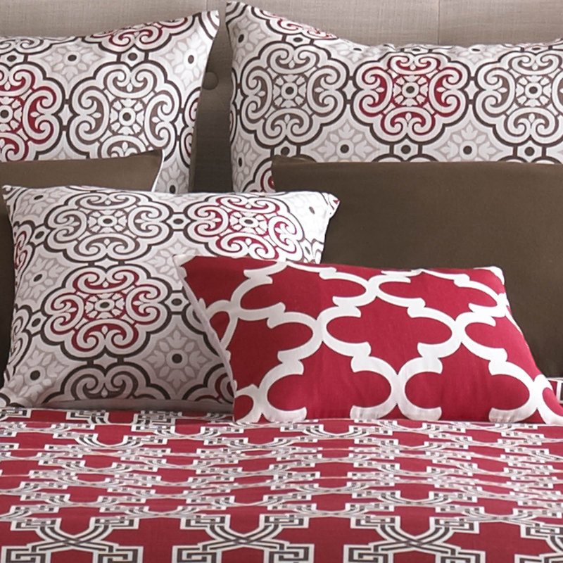 Sinbad Machine Woven Geometric Shapes Comforter Set, King Comforter + 5 Additional Pieces