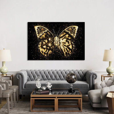 Golden - Butterfly III by Philippe Hugonnard - Wrapped Canvas Print