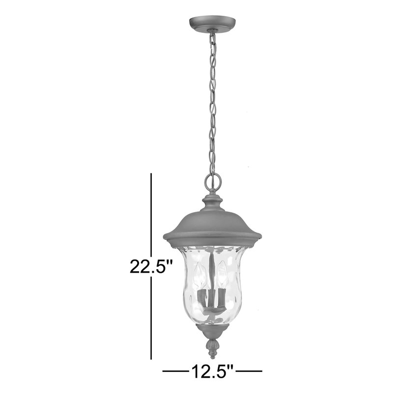 Lanterne suspendue d'extérieur 3 lumières Antkeo, Noir